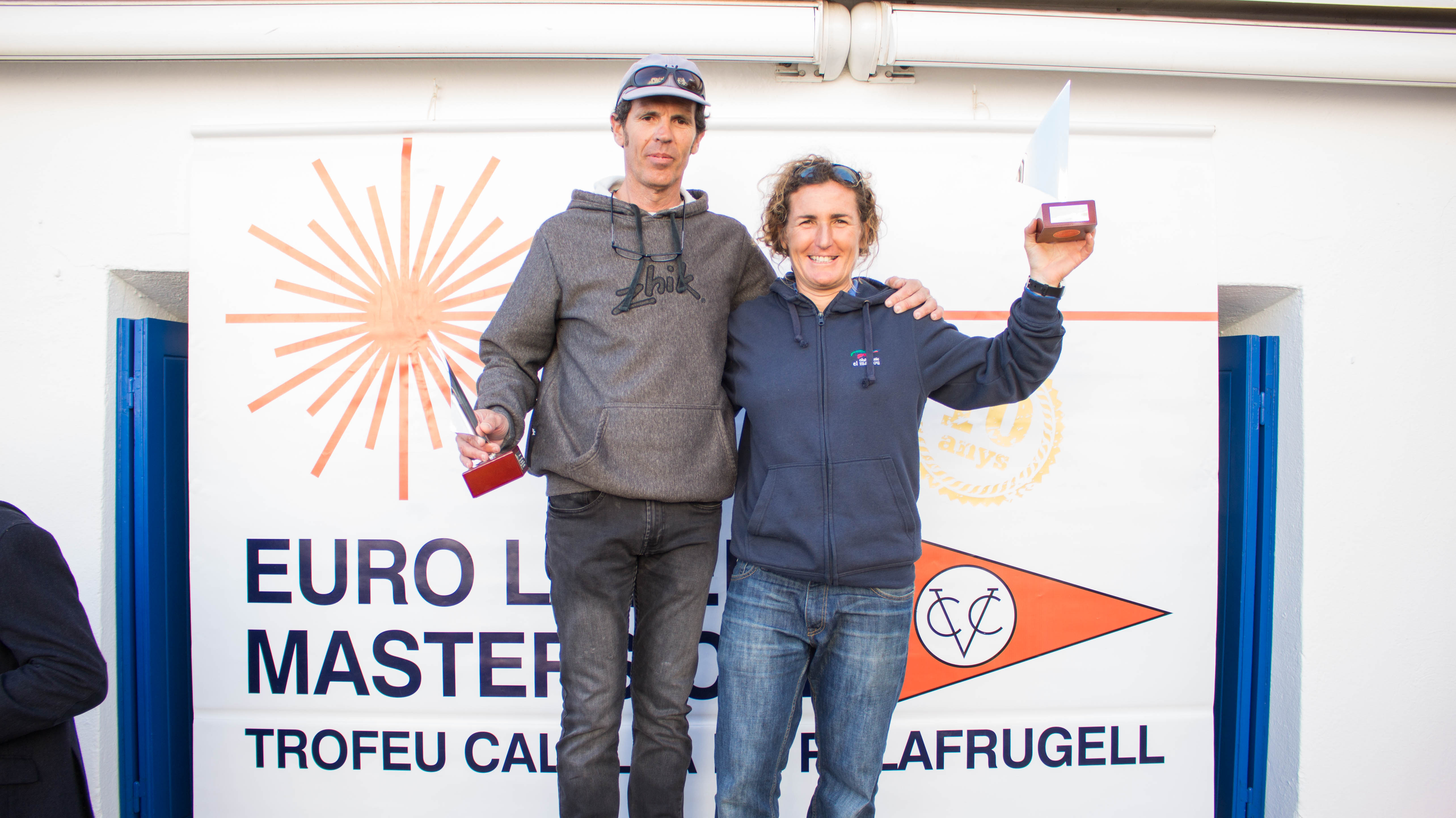 Monica Azon,1a Laser Radial i Carlos Martinez, 1r Laser Standard